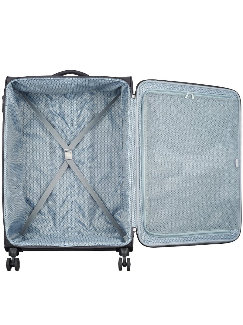 DELSEY PARIS Caracas 82 Cm Large 4-Double Wheeled Softcase Expandable Check-In Luggage Trolley - Black - Image 2